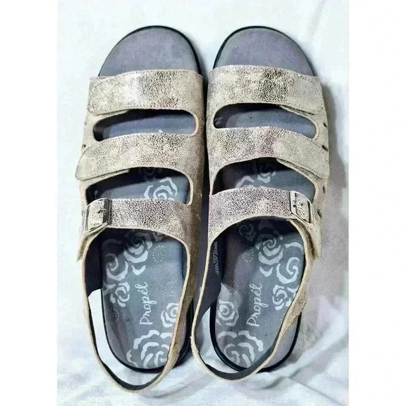 Propet‎ Women's Breeze Walker Sandal Pearl Pewter Size 10.5 - Picture 4 of 9